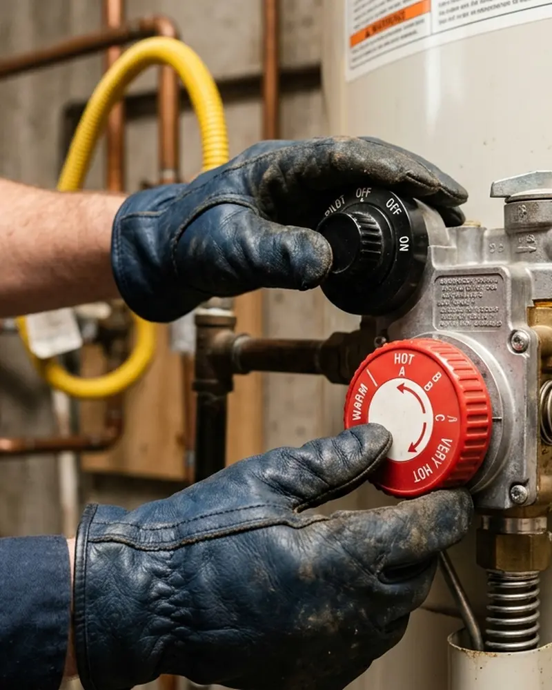 Close-up of Leak Detection & Repair work by Water Heater Jockey in Broadalbin